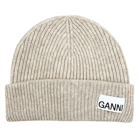 [GANNI]Light Structured Rib Knit Beanie/BEIGE(A5369)