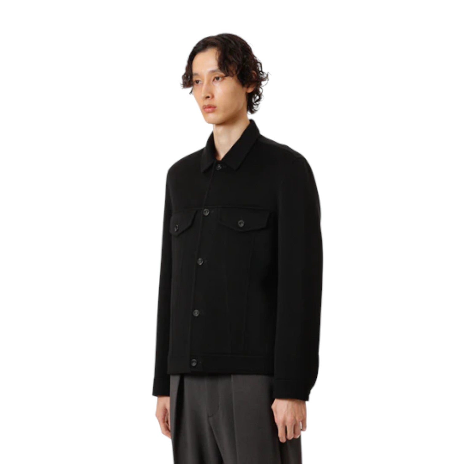 ATTACHMENT]ウール/カシミヤダブルフェイスビーバー トラッカー