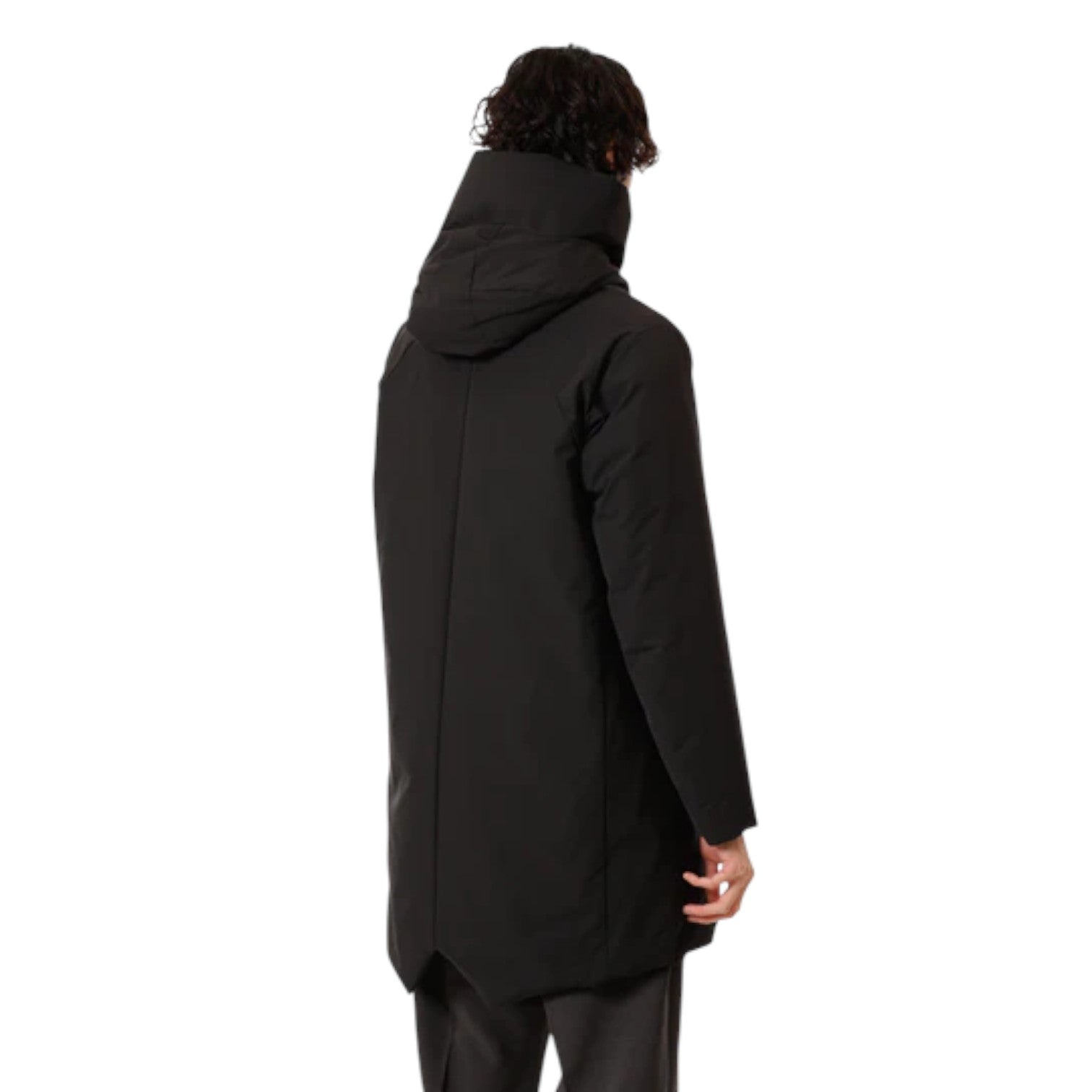 ATTACHMENT]3レイヤーライトタフタ フーデットダウンコート/BLACK(AC52