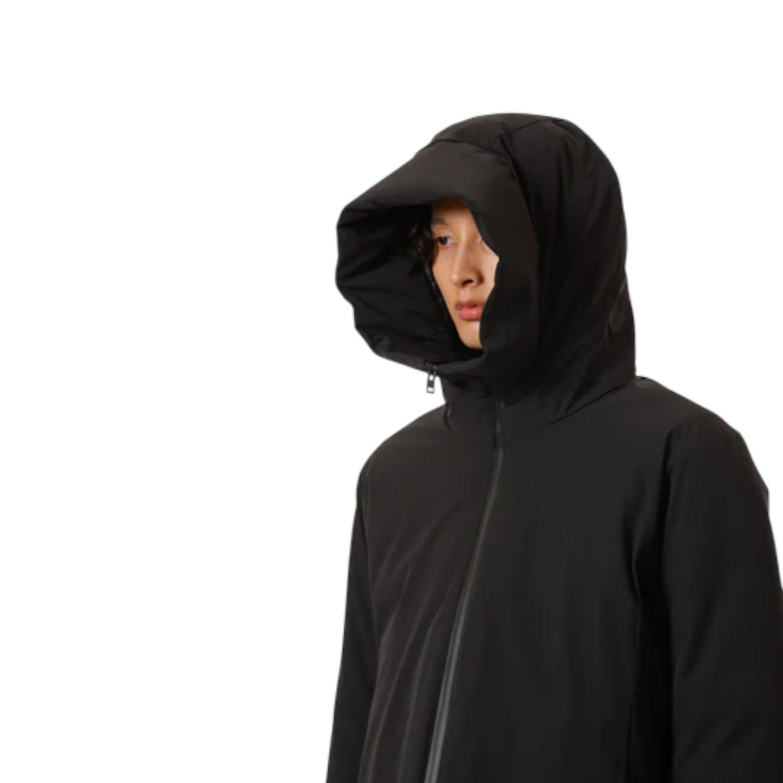 [ATTACHMENT]3レイヤーライトタフタ フーデットダウンコート/BLACK(AC52-099)