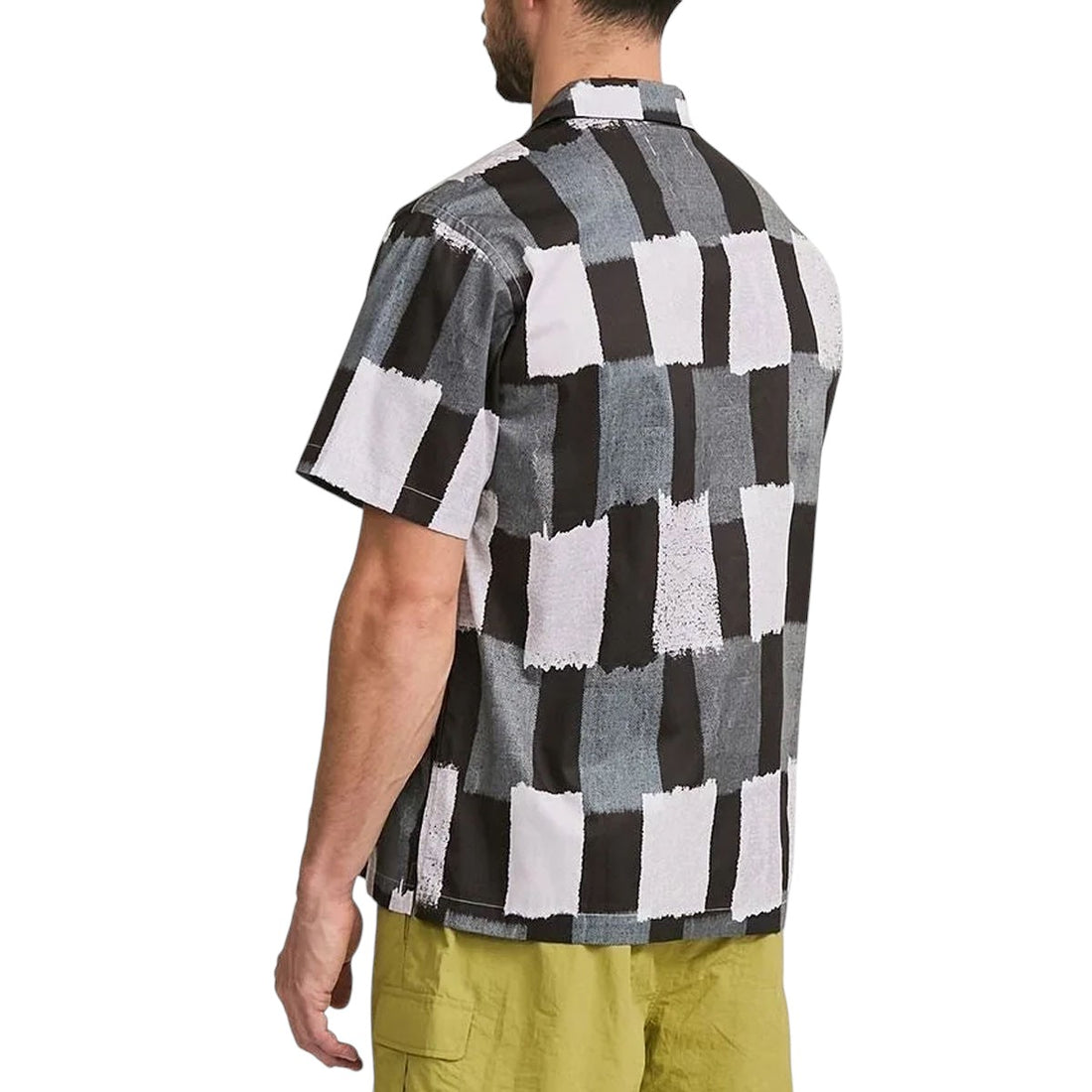 [Saturdays NYC]CANTY OPEN COLLAR CHECKERED SS SHIRT/BLACK(BBG15200)