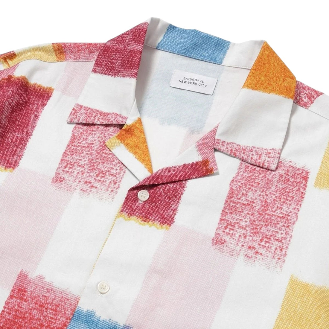 [Saturdays NYC]CANTY OPEN COLLAR CHECKERED SS SHIRT/BLUE(BBG15200)