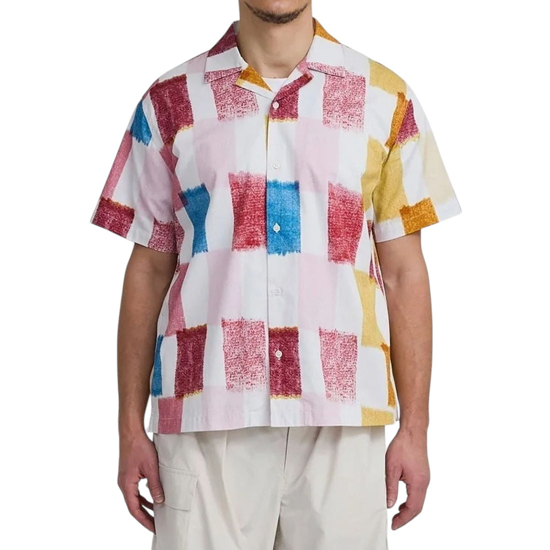 [Saturdays NYC]CANTY OPEN COLLAR CHECKERED SS SHIRT/BLUE(BBG15200)