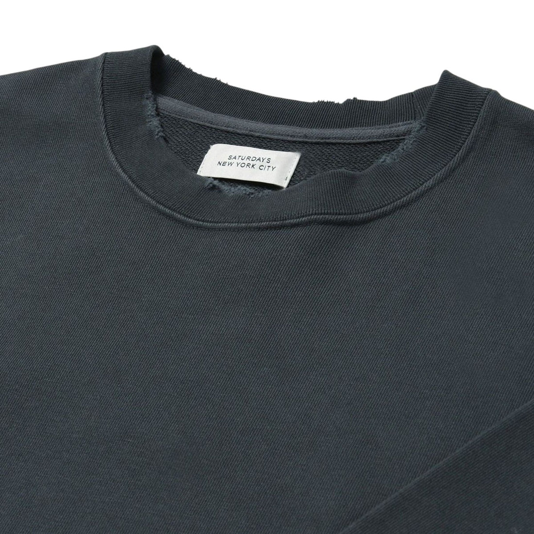 [Saturdays NYC]GARMENT DYED SLASH CREW/BLACK(BBM15270)