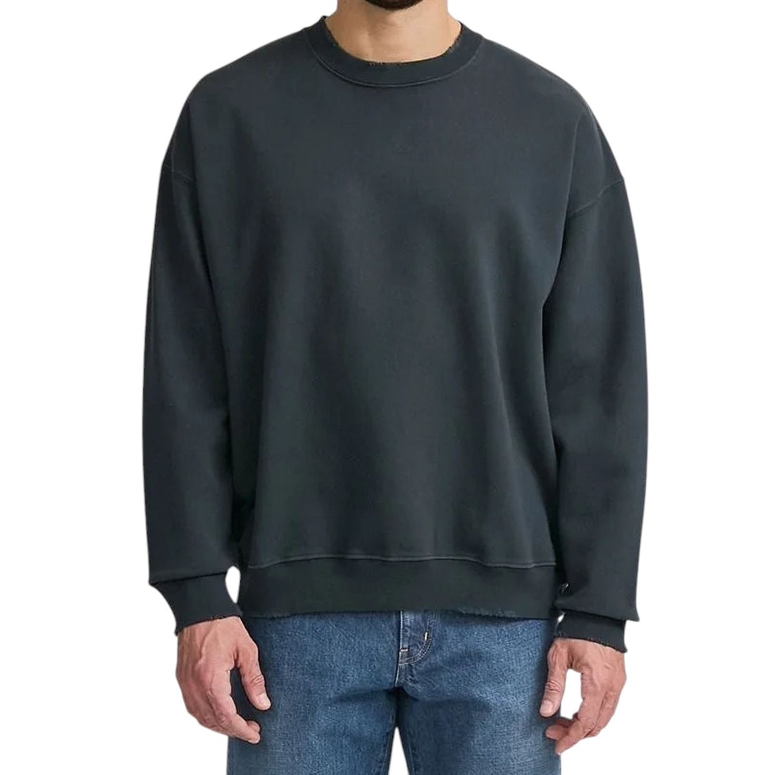 [Saturdays NYC]GARMENT DYED SLASH CREW/BLACK(BBM15270)