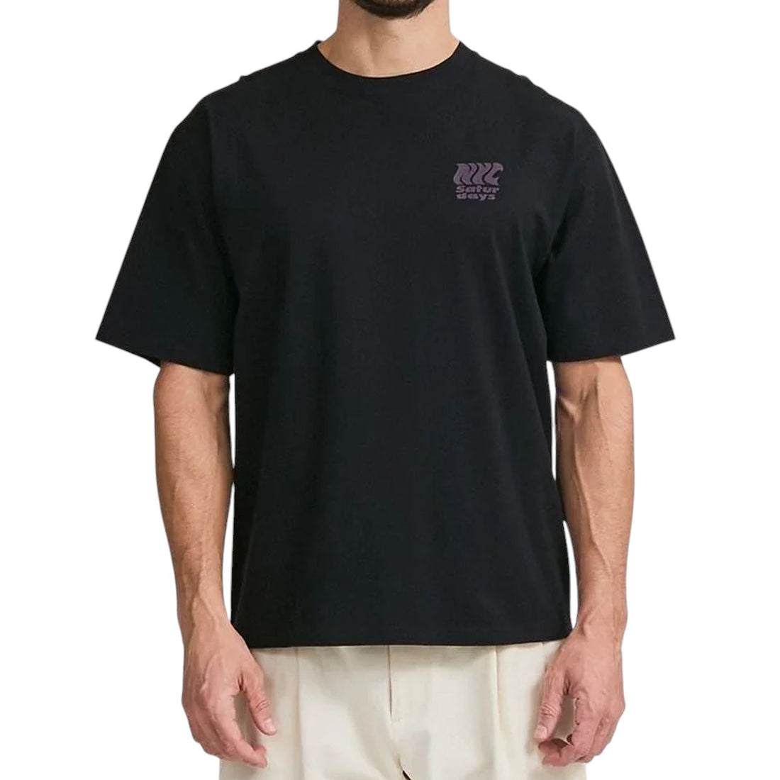 [Saturdays NYC]WAVY SATURDAYS SS TEE/BLACK(BBM15420)