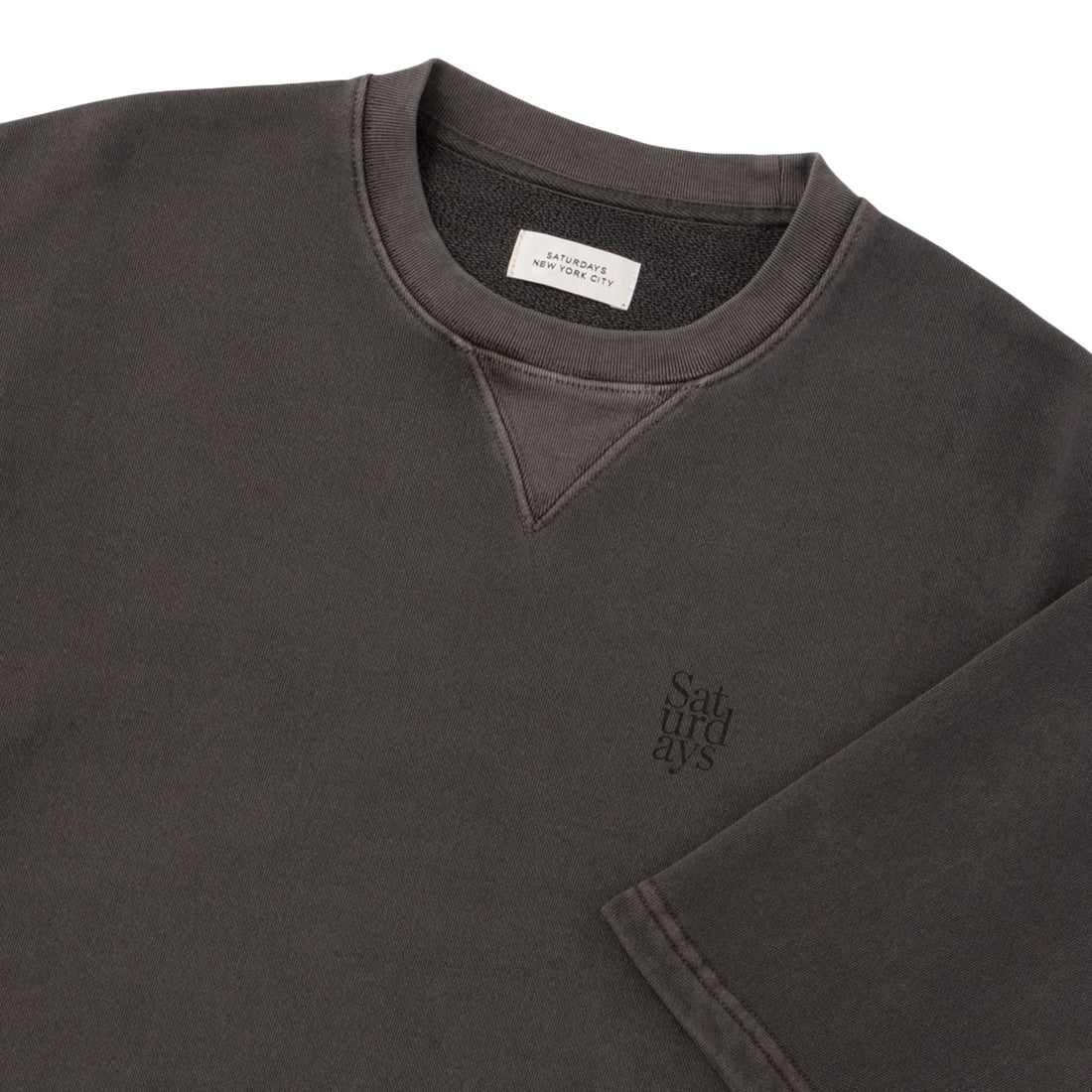 [Saturdays NYC] Elliott Pigment Dyed SS Sweat / Black (BBM26220)