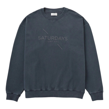 [Saturdays NYC]Bowery Pigment Dye Surf Sweatshirt/CHACOAL(BBM65280)