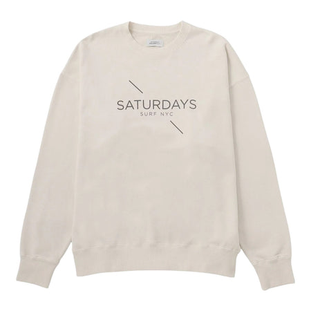[Saturdays NYC]Bowery Pigment Dye Surf Sweatshirt/WHITE(BBM65280)