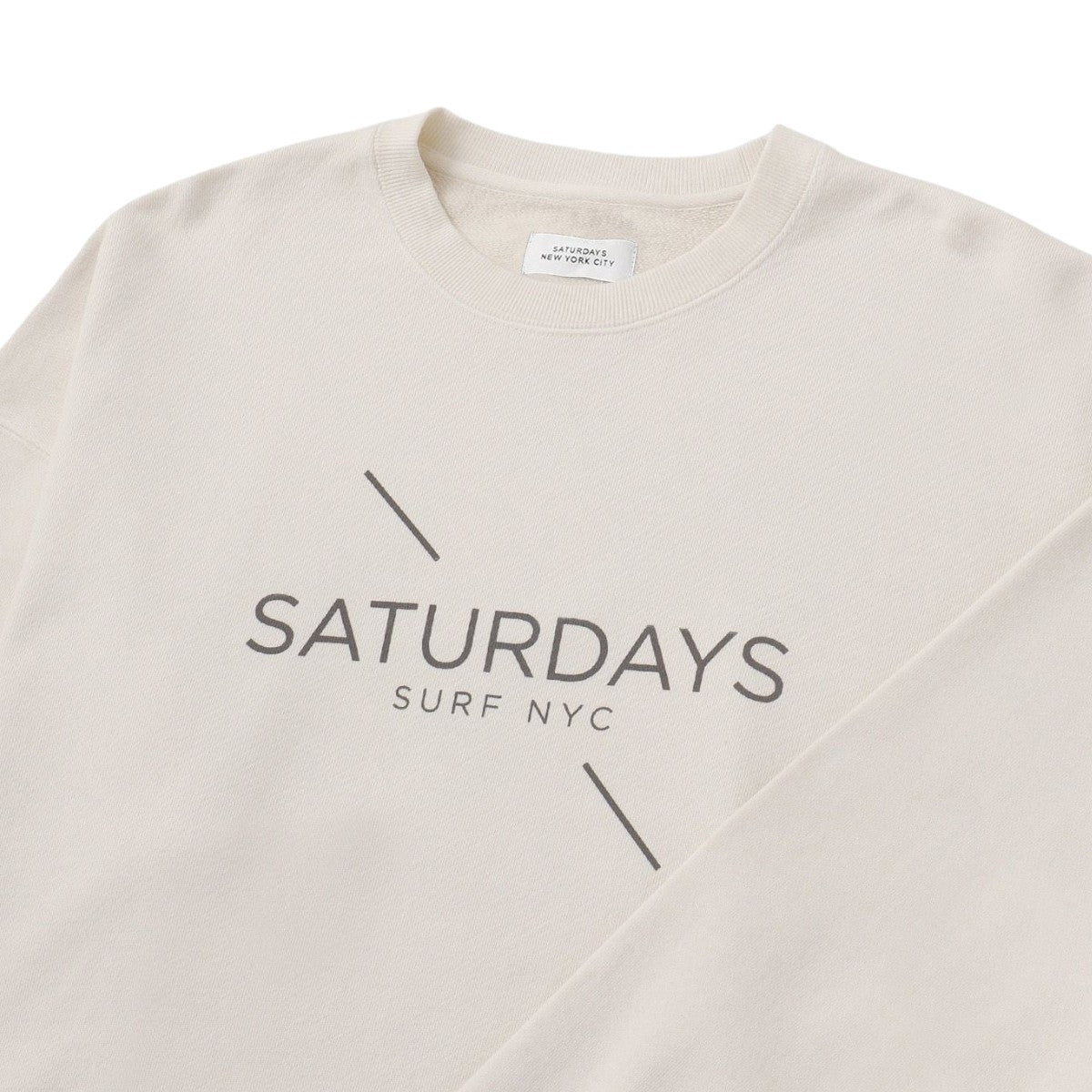 Saturdays NYC]Bowery Pigment Dye Surf Sweatshirt/WHITE(BBM65280