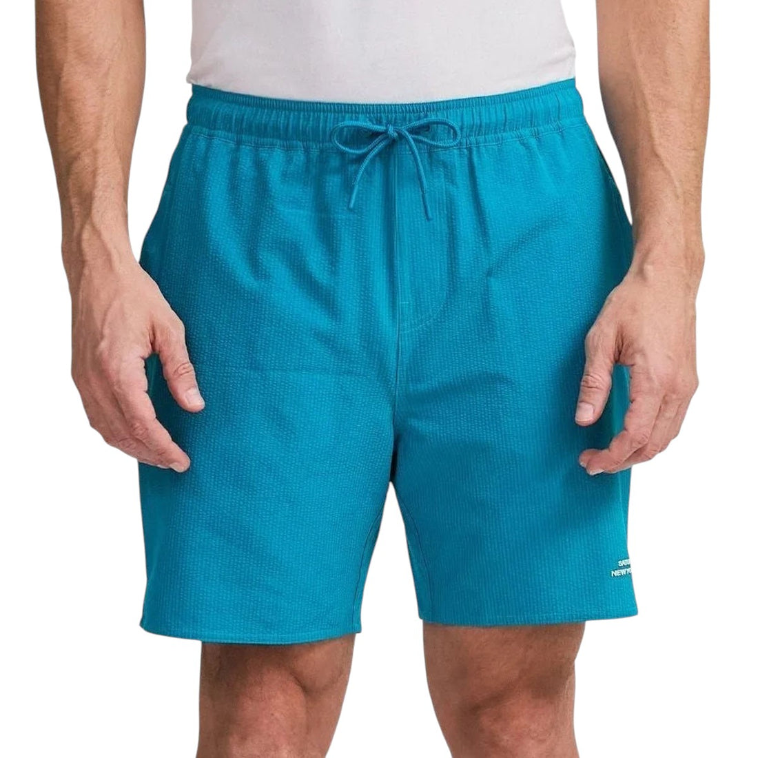 [Saturdays NYC]Timothy Seersucker Stripe Swim Short/SAX(BBS15120)