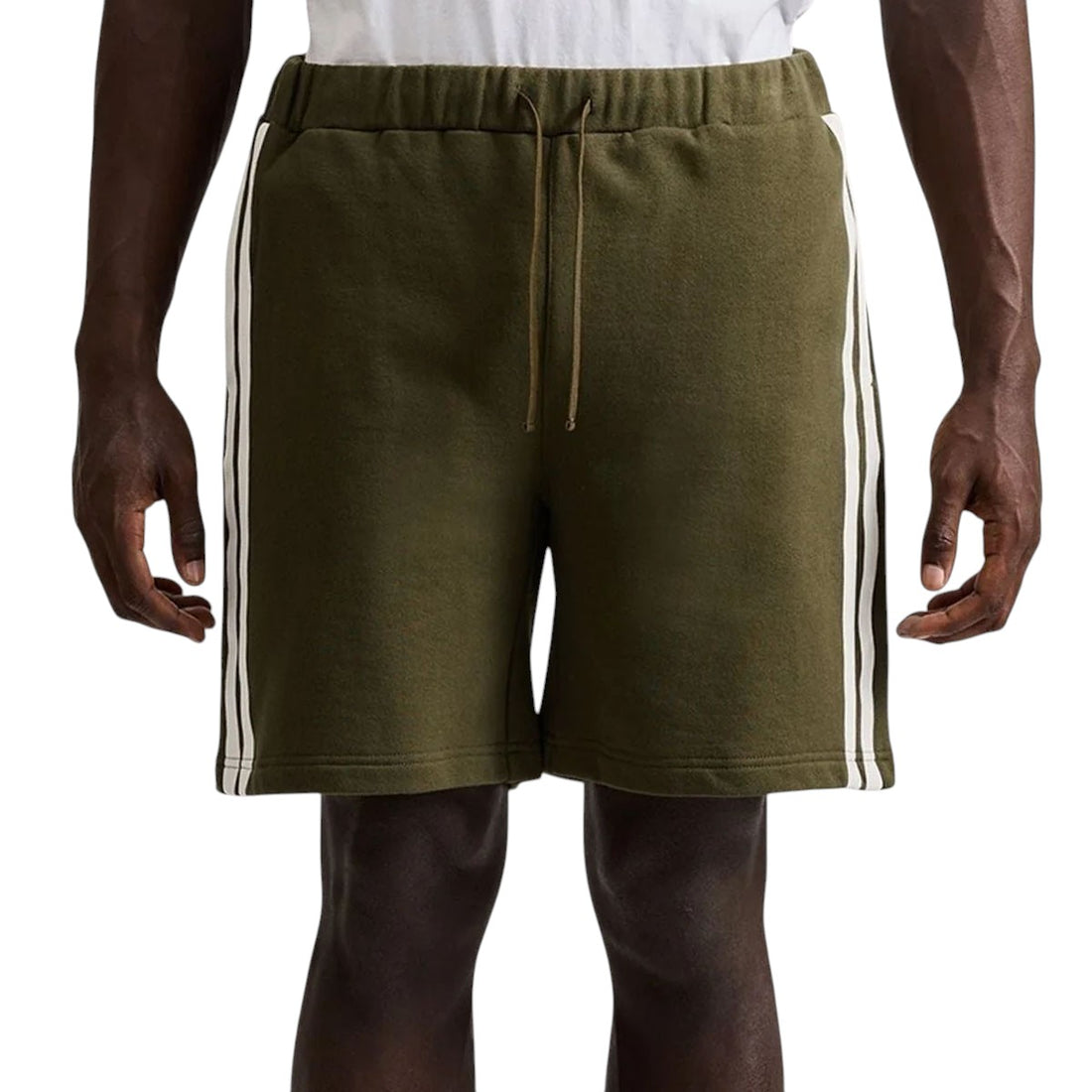 [Saturdays NYC]Varsity Striped Sweat Shorts/DARK GREEN(BBS25240)