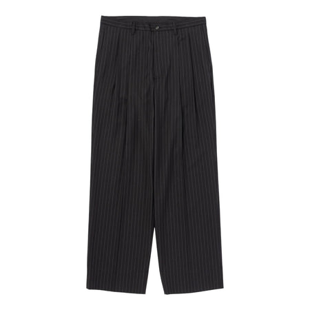 [Saturdays NYC] George Herringbone Stripe Two Tuck Pant / Black (BBS26030)