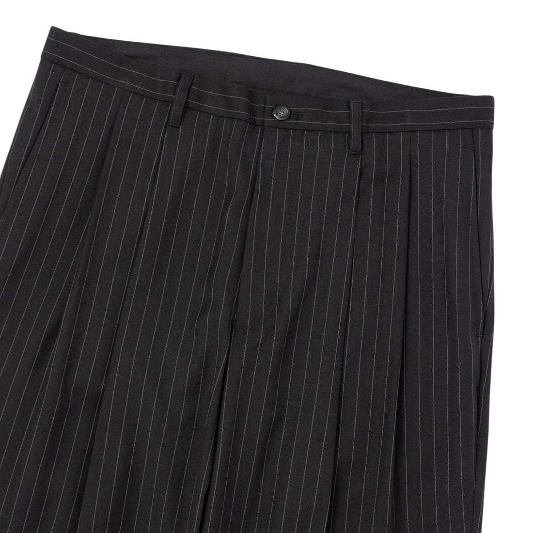[Saturdays NYC] George Herringbone Stripe Two Tuck Pant / Black (BBS26030)