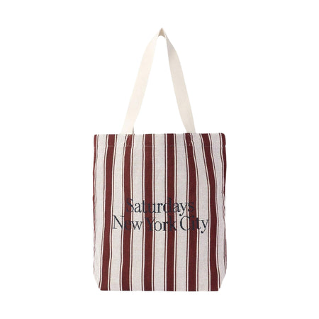 [Saturdays NYC] Miller Stripe Tote Bag / Wine (BBX26360)