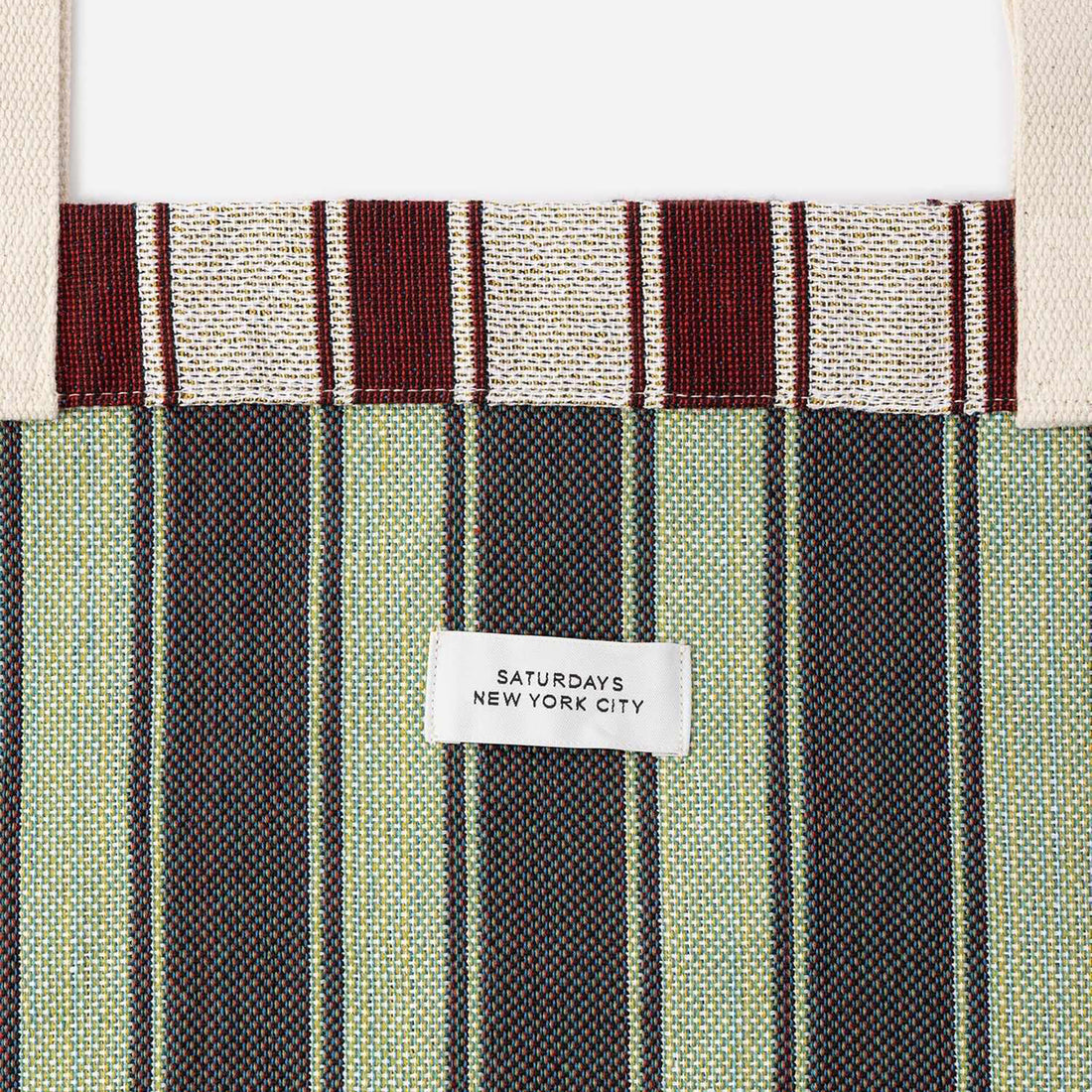 [Saturdays NYC] Miller Stripe Tote Bag / Wine (BBX26360)