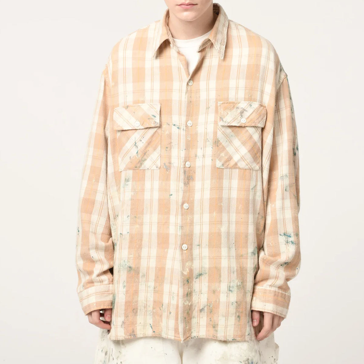 BOWWOW]PAINTED PAINTER FLANNEL SHIRT/BEIGE(BW251-PPFS) – R&Co.