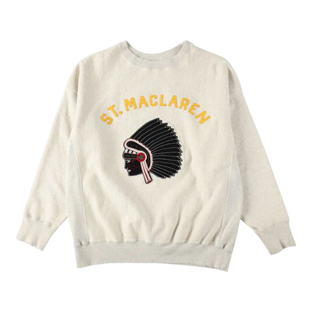 [BOWWOW]ST. MACLAREN UNIV. SWEATSHIRT AGED/AGED OATMEAL(BW252-MUS)