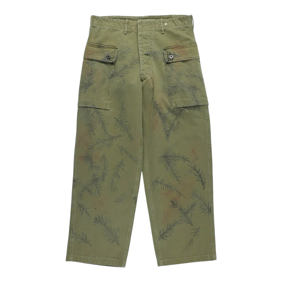 BOWWOW]USMC P-44 HBT CAMO SPRAY TROUSERS AGED/AGED CAMO SPRAY OD
