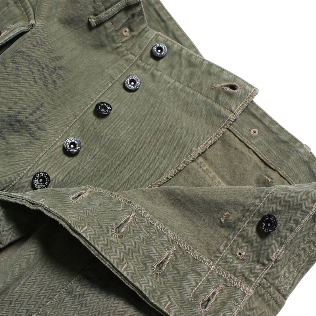[BOWWOW]USMC P-44 HBT CAMO SPRAY TROUSERS AGED/AGED CAMO SPRAY OD(BW252-U4HCT)