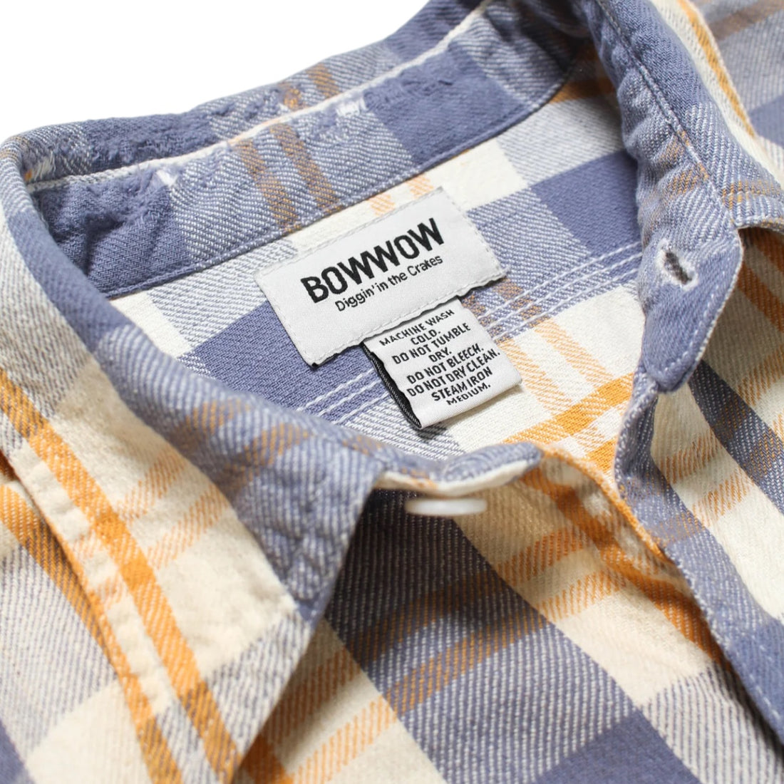[BOWWOW] UNIQUE POCKET CHECKED FLANNEL SHIRT AGED/YELLOW/BLUE(BW261-UPFSA)