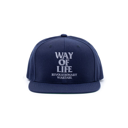 [RATS]EMBROIDERY CAP (WAY OF LIFE)/NAVY/SILVER GRAY