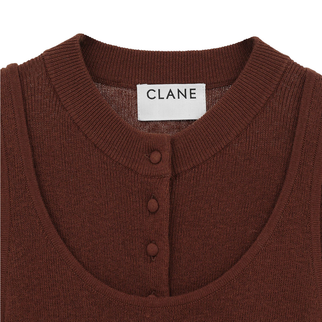 [CLANE]BUTTON CARDIGAN TANK SET(11106-2093)