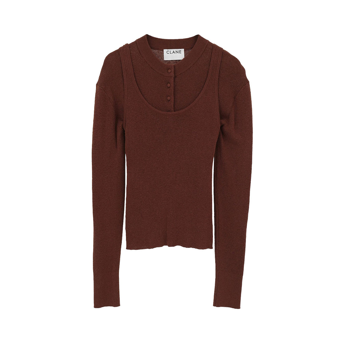 [CLANE]BUTTON CARDIGAN TANK SET(11106-2093)