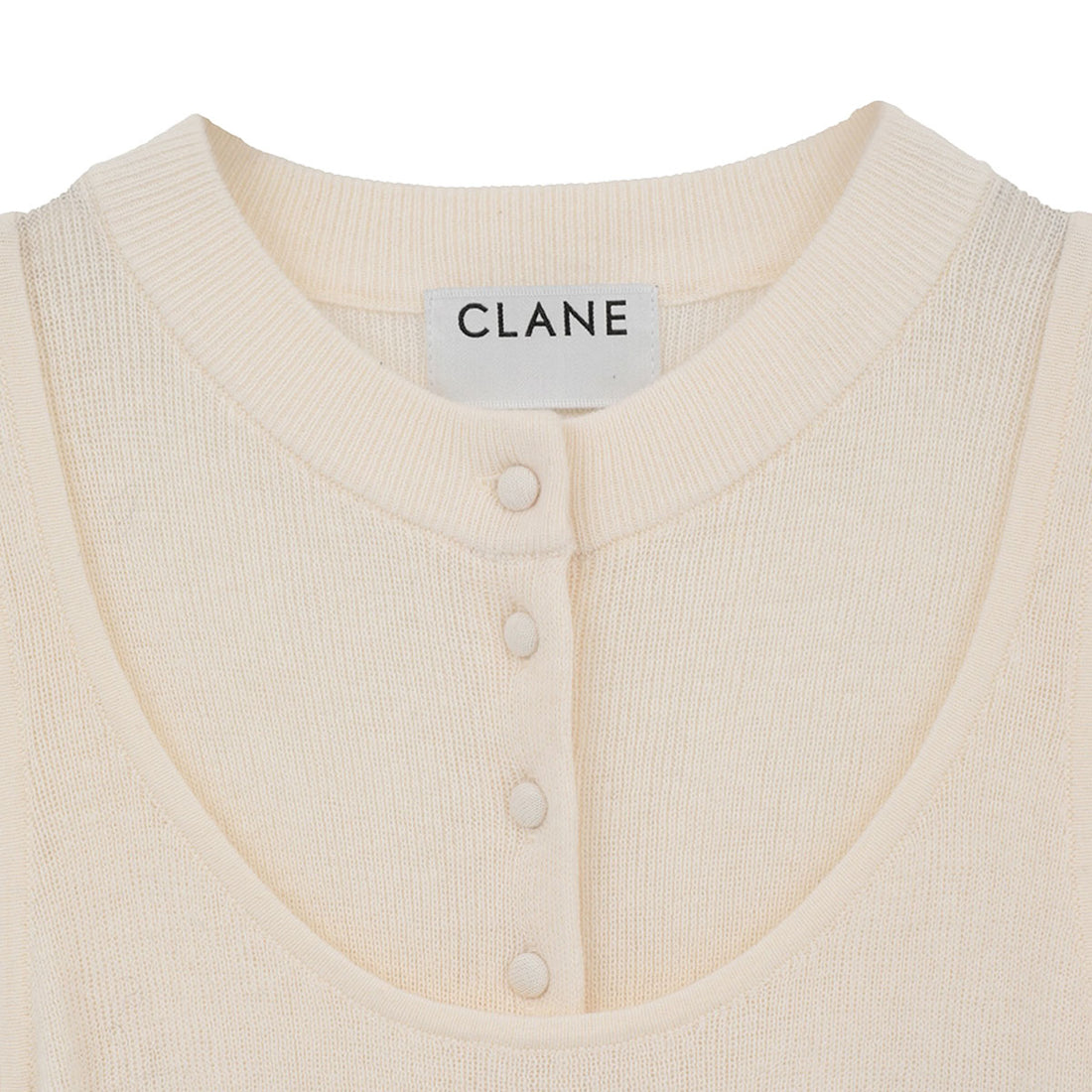 [CLANE]BUTTON CARDIGAN TANK SET(11106-2093)