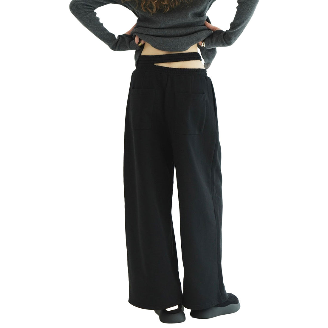 [CLANE]SLASH WAIST SWEAT PANTS(11110-7073)