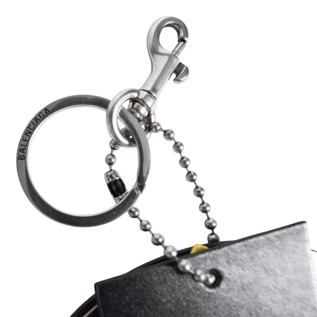 小物 BALENCIAGA KEYRING 3 TAGS CHARM BALENCIAGA]KEYRING 3 TAGS CHARM/BLACK/YELLOW/RED(8424742AB11) – R&Co.