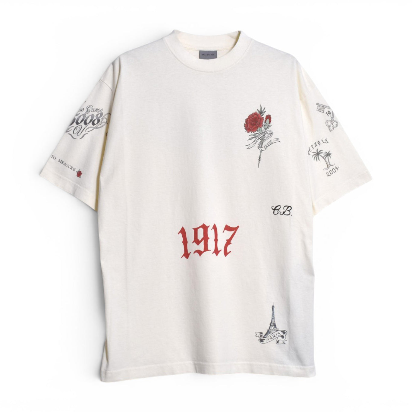 BALENCIAGA]Tattoo Medium Fit T-Shirt(764235TUVJ2) – R&Co.