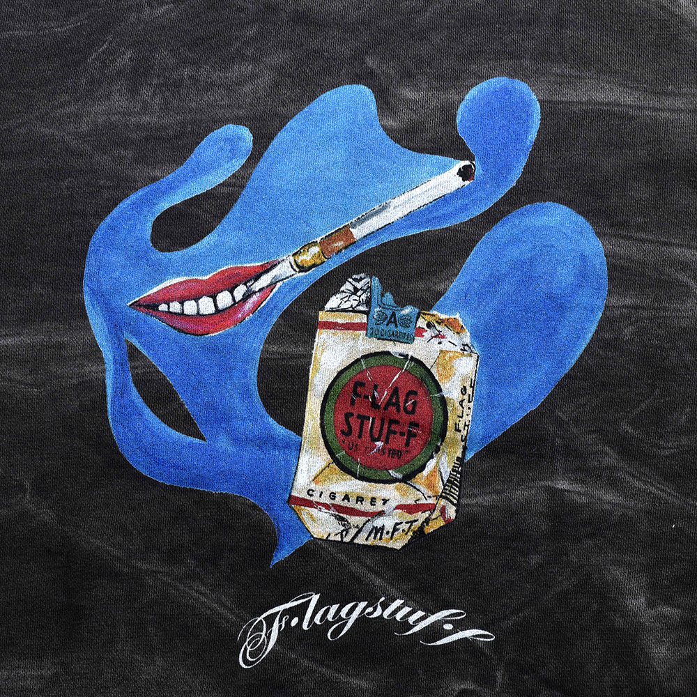 [F-LAGSTUF-F]LIPS & CIGARETTE HOODIE/BLACK(FS1182)