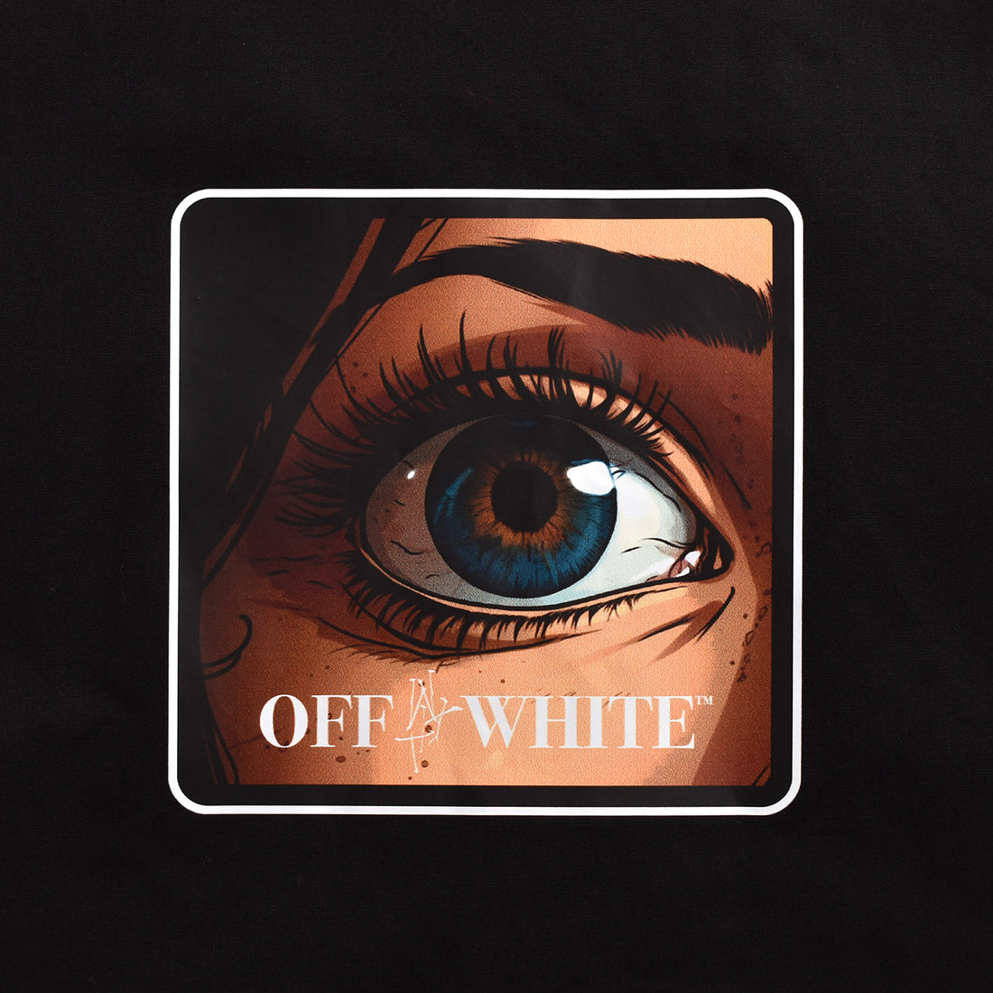 [Off-White]EYE LOGO POPL OVERSIZE SHIRT/BLACK(OMGF24-RTW0274)