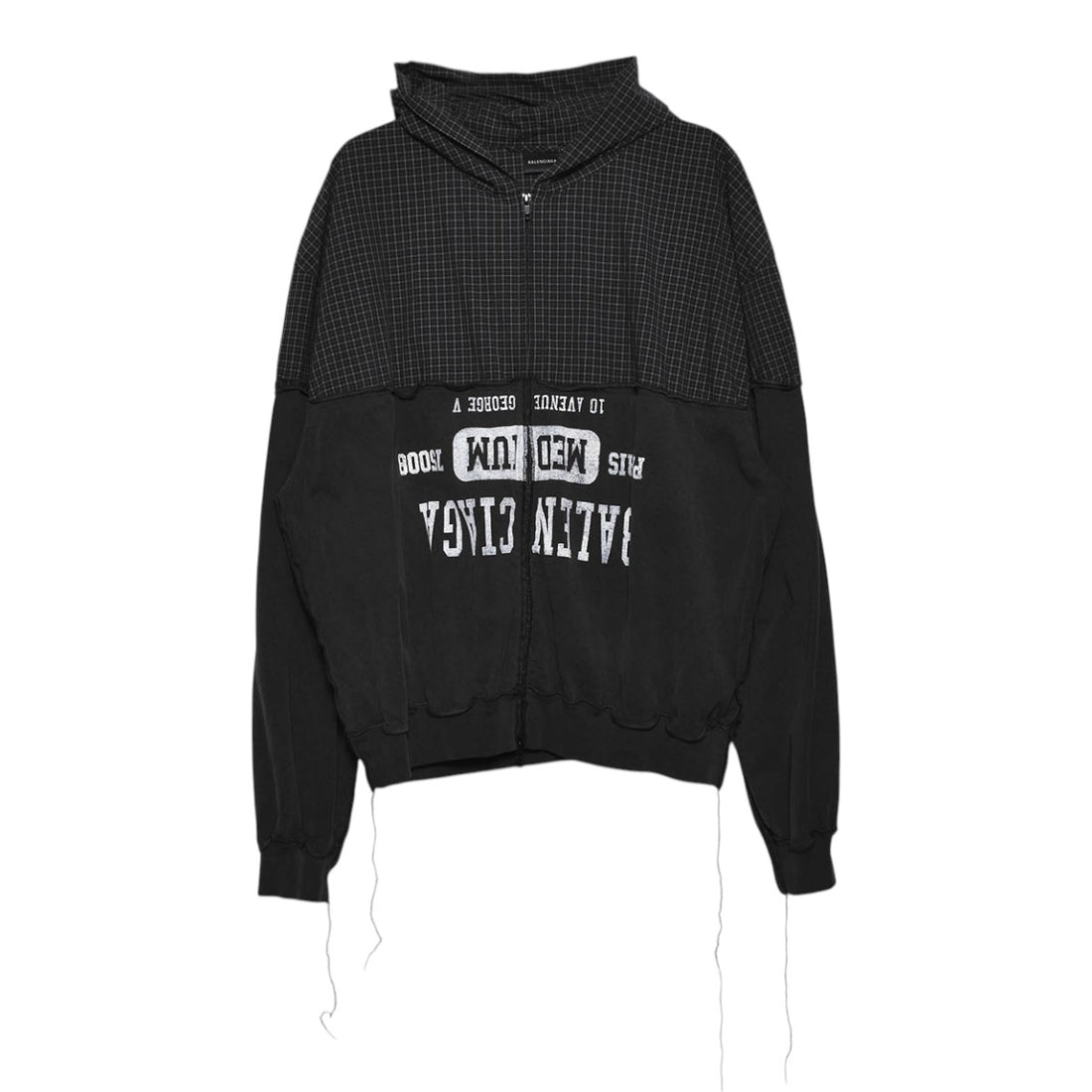 [BALENCIAGA]Patched Hooded Shirt/BLACK(850817-TTM10)