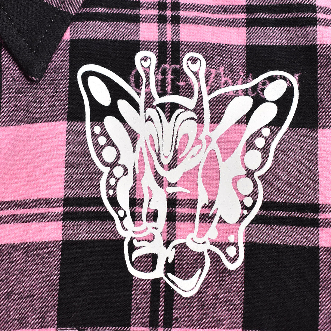 [Off-White]CHARACTER CHECK FLANN SHIRT/PINK(OMGF24-RTW0279)