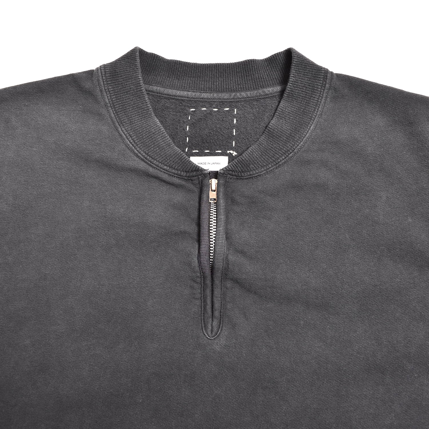 visvim]MONDO HENLEY ZIP S/S DMGD/BLACK(0126105010022) – R&Co.
