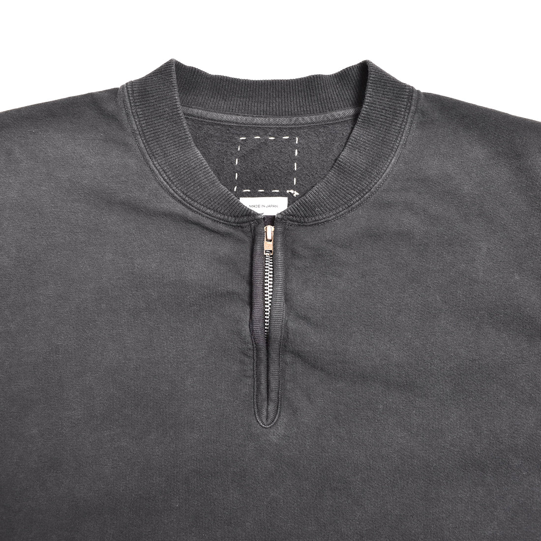 [visvim]MONDO HENLEY ZIP S/S DMGD/BLACK(0126105010022)