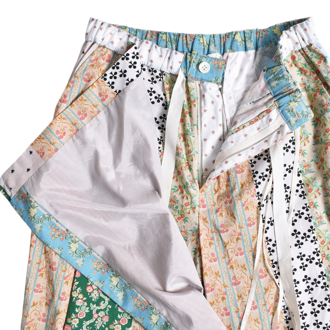 [Midorikawa]APRON EASY PANTS/FLOWER(MID25AW-PT04B)