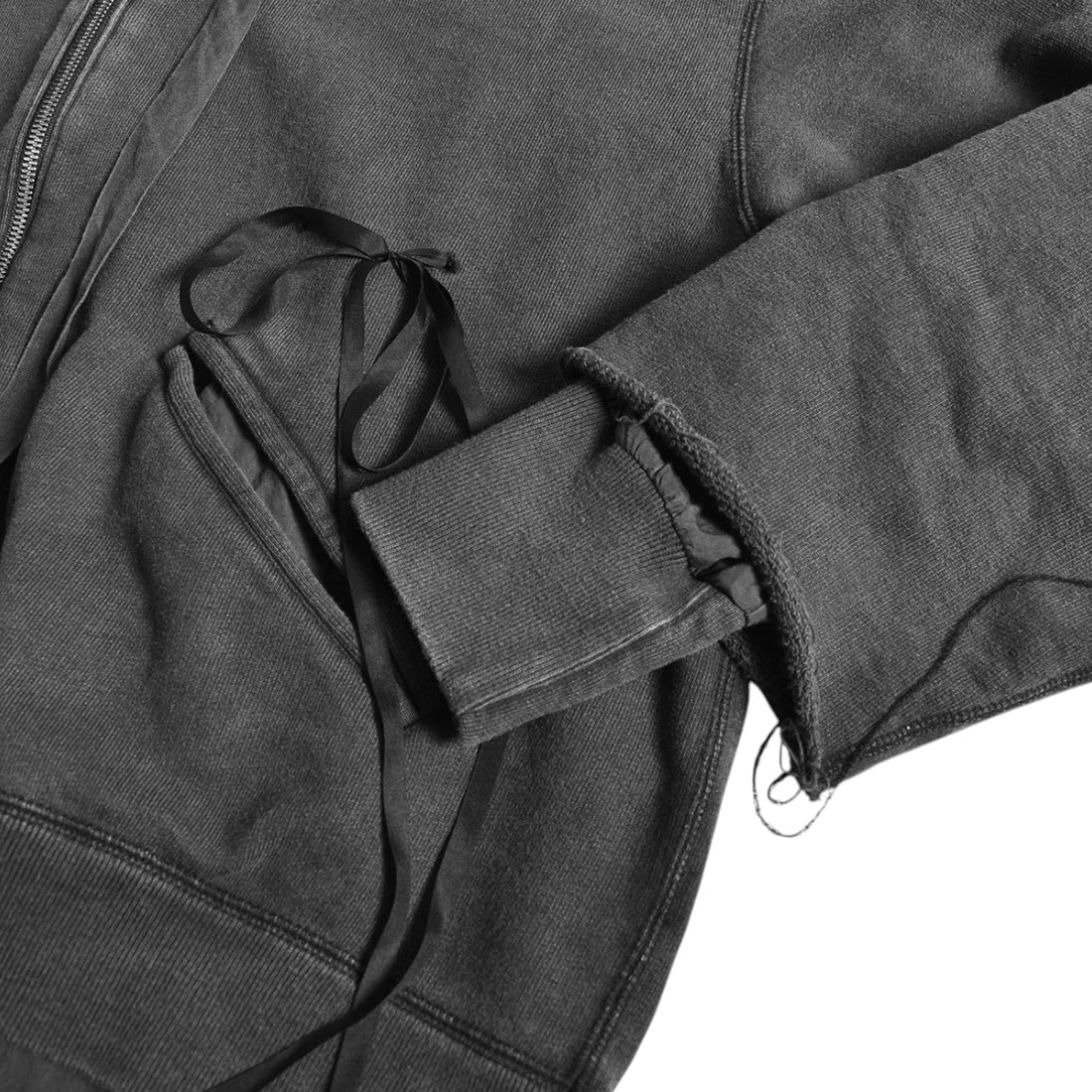 [Midorikawa]ZIP UP HOODIE/BLACK(MID26SS-CU01)