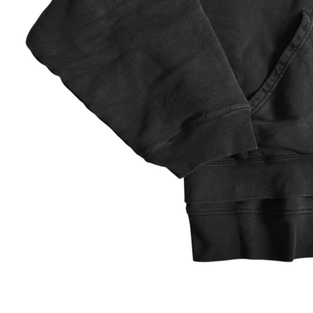 [BALENCIAGA]Layered Zip-Up Hoodie/WASH BLACK(858133TSVE4)