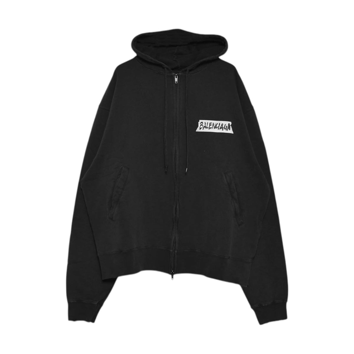 BALENCIAGA]Oversized Zip-Up Hoodie/WASH BLACK(850338TTVL7) – R&Co.