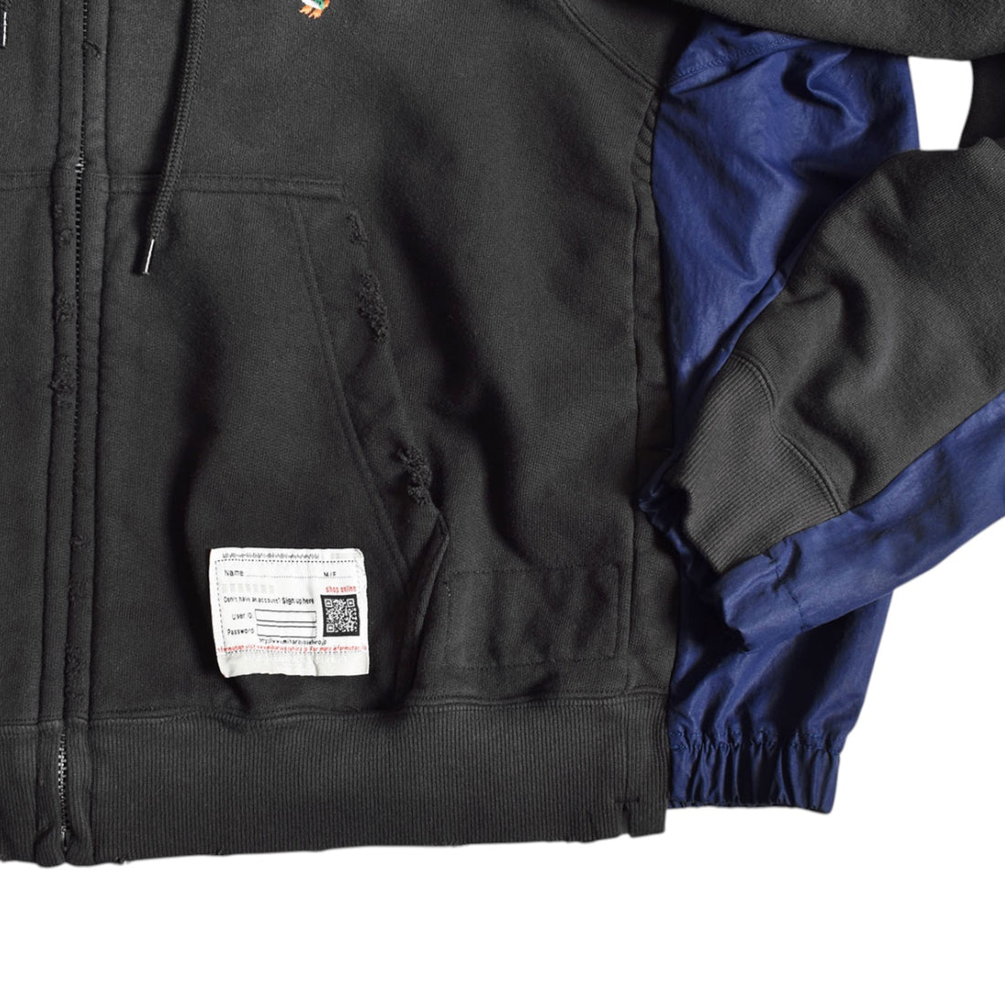 [MAISON MIHARA YASUHIRO]Track Jacket Combined Parka/BLACK(A16PK571)