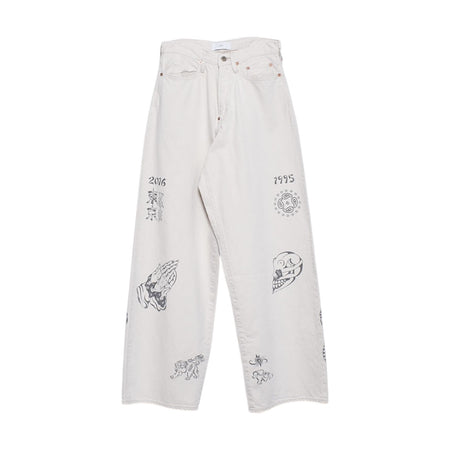 [SUGARHILL]TATOO FLASH PRINT MODERN DENIM WIDE CUT/ECRU(26440414)