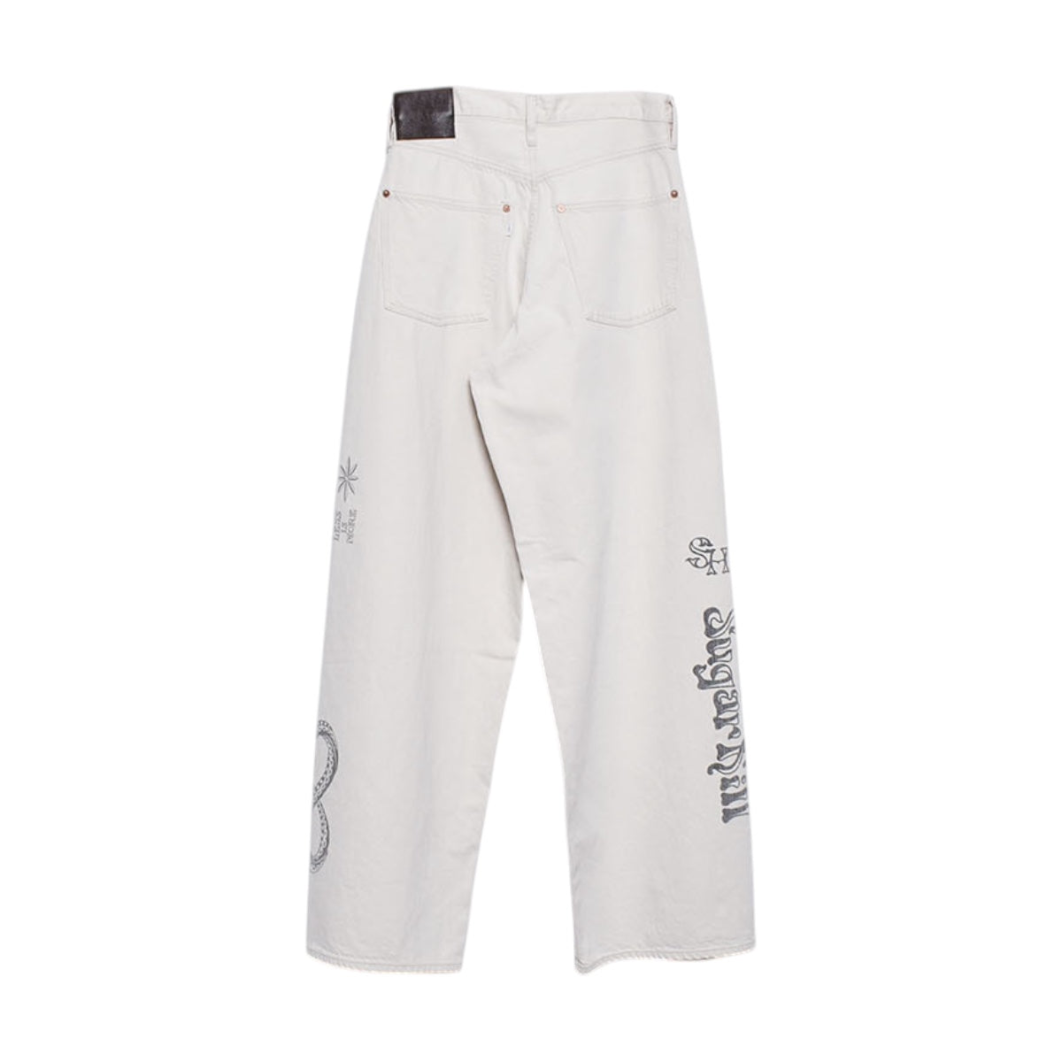 SUGARHILL]TATOO FLASH PRINT MODERN DENIM WIDE CUT/ECRU(26440414