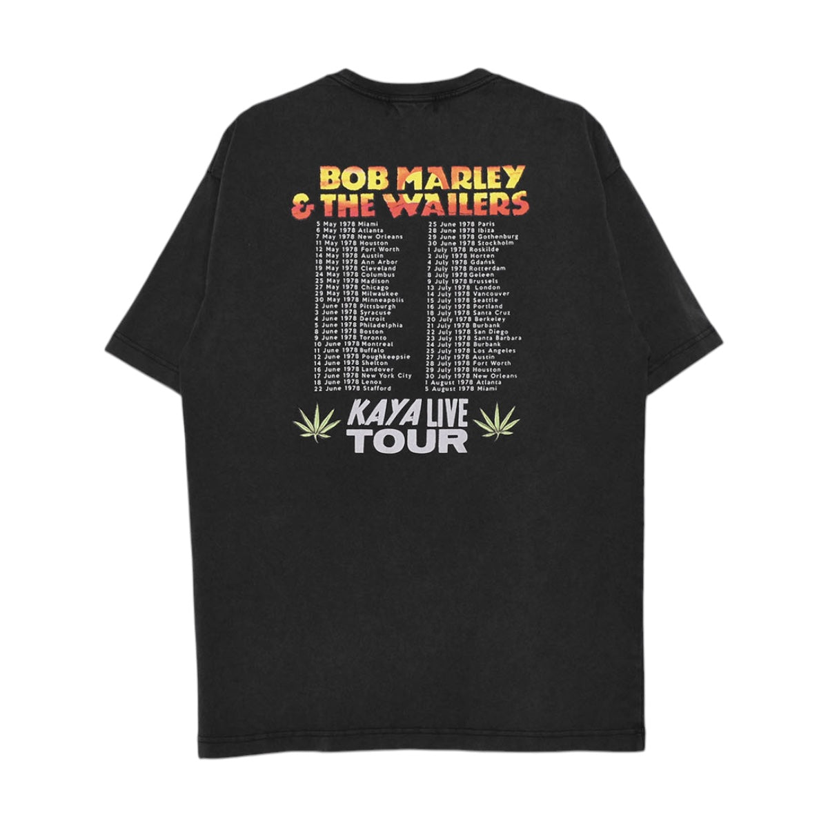 U/MUSIC]UIZZ-22567/Bob Marley KAYA Live Tour/SS Tee/BLACK(UM-MK8