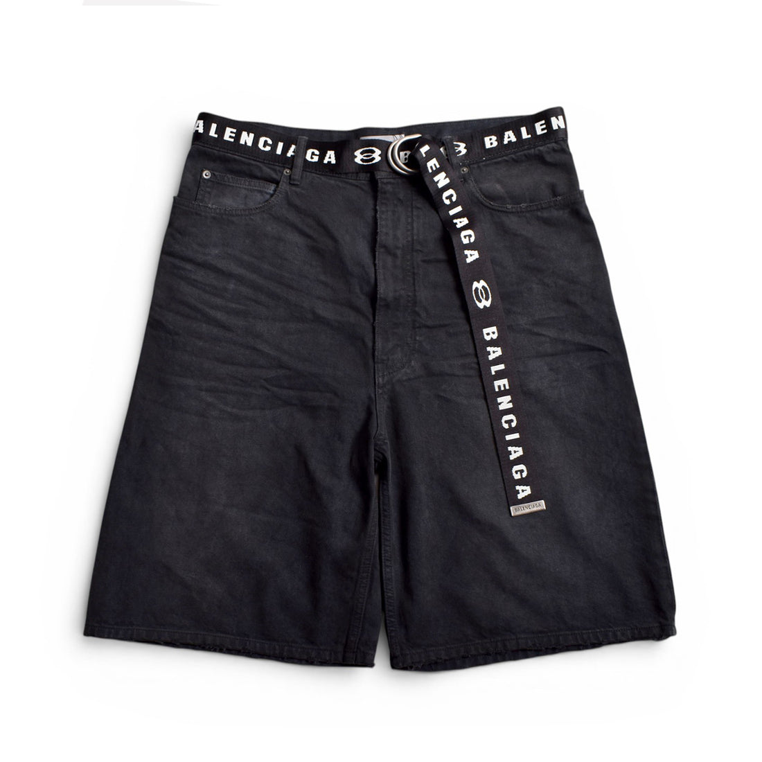 [BALENCIAGA]Belted Shorts/BLACK(871361TQW56)