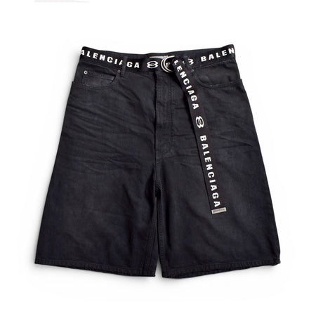 [BALENCIAGA]Belted Shorts/BLACK(871361TQW56)