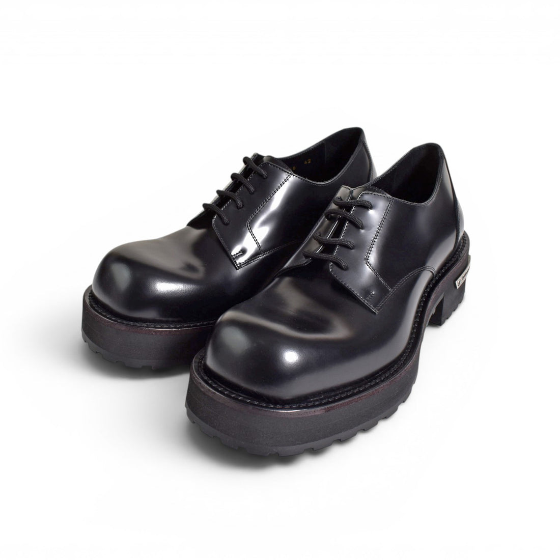 [BALENCIAGA]VENOM DERBY LEATHER/BLACK/SILVER(850556WCBF1)