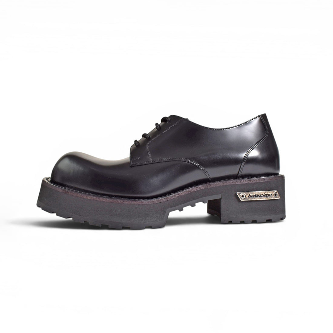 [BALENCIAGA]VENOM DERBY LEATHER/BLACK/SILVER(850556WCBF1)
